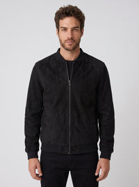 JAQUETA BOMBER SUEDE PRETA ZIGMA