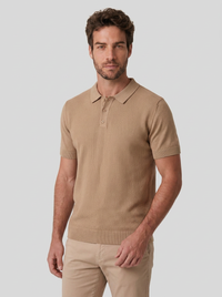 POLO TRICÔ TEXTURIZADA AREIA ZIGMA