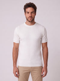 CAMISETA VERONA TRICO CANELADO BRANCO ZIGMA