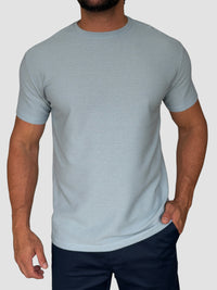 CAMISETA SORRENTO CANELADA AZUL CLARO ZIGMA