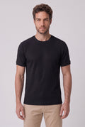CAMISETA RAVELLO CANELADA PRETA ZIGMA