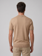 POLO TRICÔ TEXTURIZADA AREIA ZIGMA