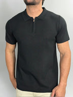 GOLO POLO C/ZIPER TRICOT MILANO PRETA ZIGMA