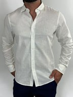 CAMISA M/L LINHO BLEND BRANCO ZIGMA