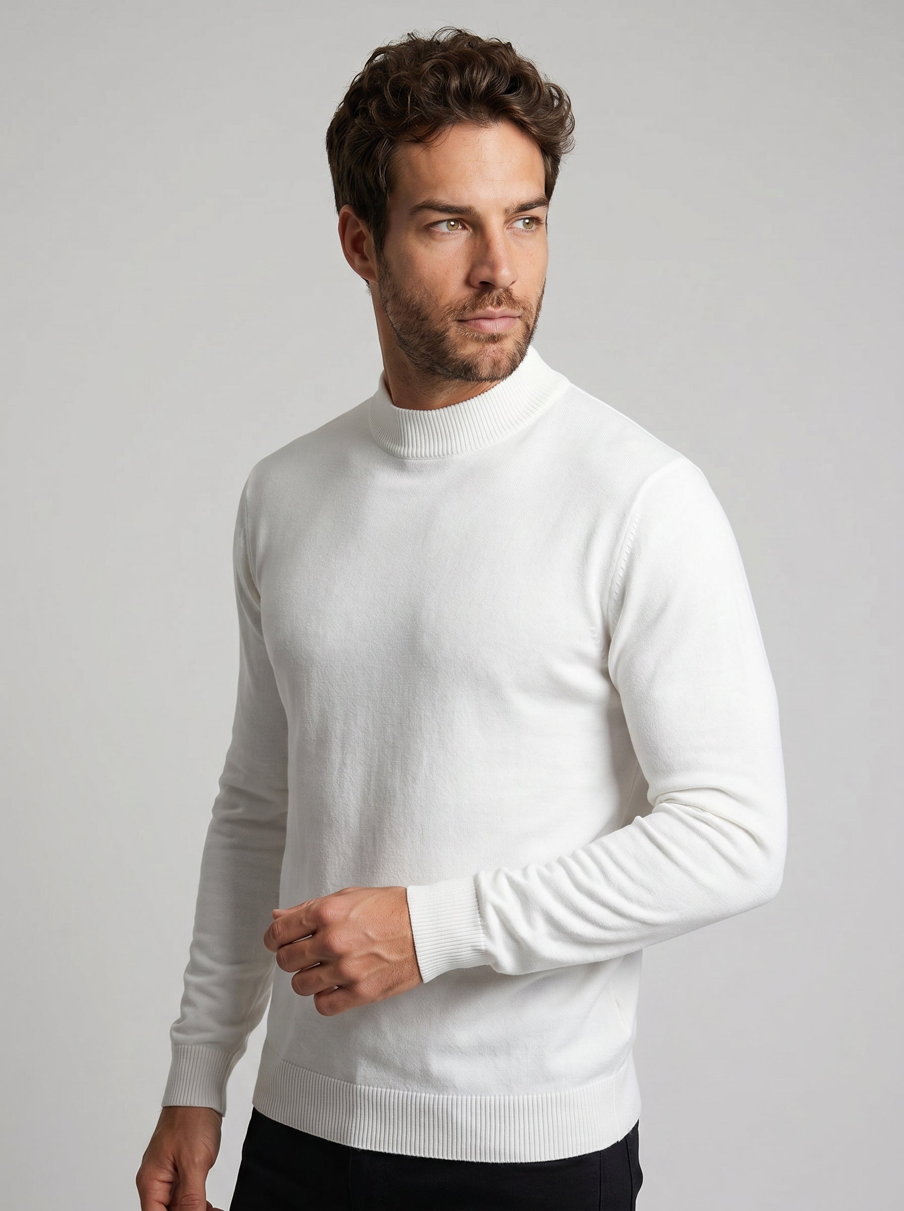 TRICOT GOLA ALTA ESSSENTIAL BRANCO ZIGMA