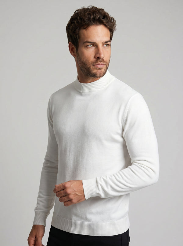 TRICOT GOLA ALTA ESSSENTIAL BRANCO ZIGMA
