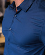 CAMISA SOCIAL M/L EGYPT ELEGANCE AZUL MARINHO URBO