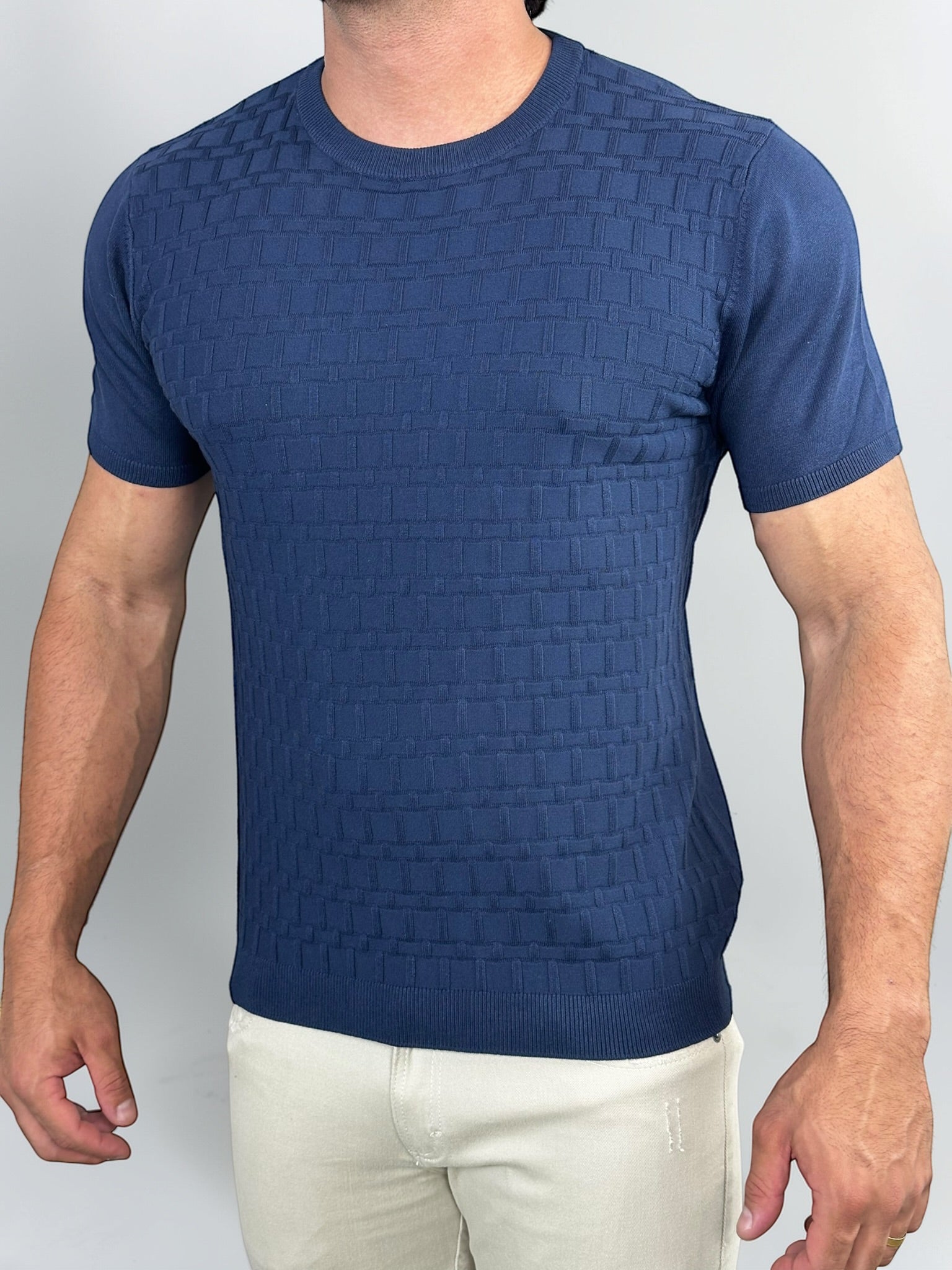 CAMISETA TRICOT VENEZIA AZUL MARINHO ZIGMA