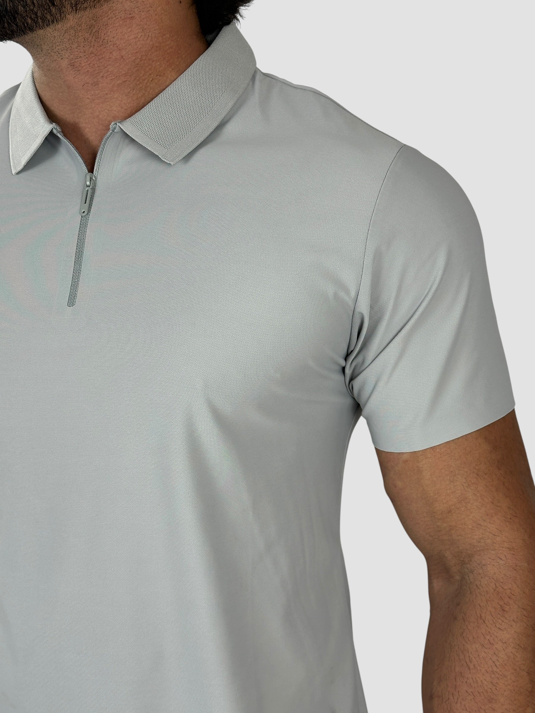 GOLA POLO TECH C/ZIPER CINZA ZIGMA