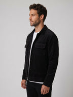 JAQUETA OVERSHIRT COTELÊ PRETA ZIGMA