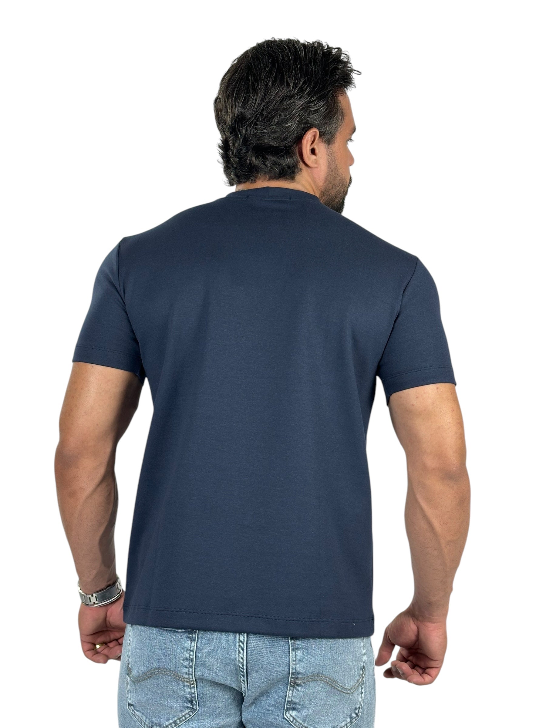 CAMISETA SUPERSOFT GOLA MEDIA  AZUL MARINHO ZIGMA