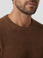 SUETER TRICOT WAFFLE MARROM ZIGMA