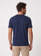 CAMISETA GIZA DUPLO ALGODAO EGIPCIO AZUL ESCURO ZIGMA