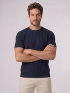 CAMISETA SLIM TRICOT PORTOFINO AZUL MARINHO ZIGMA