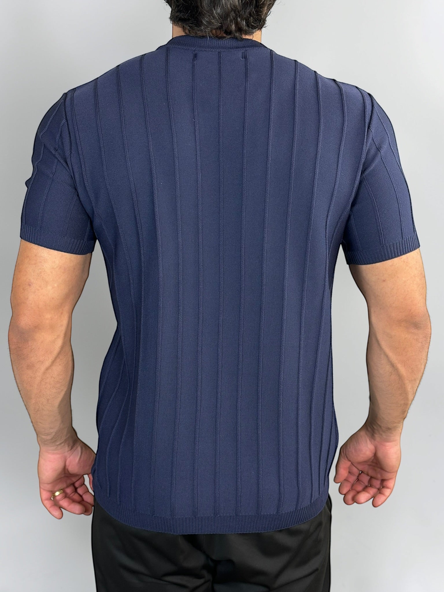 CAMISETA TRICOT RIVAGE AZUL MARINHO ZIGMA