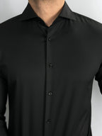 CAMISA M/L TECH SLIM FIT PRETA ZIGMA