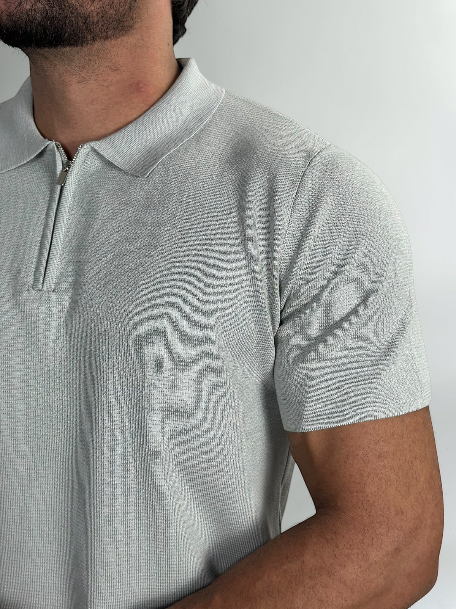 GOLO POLO C/ZIPER TRICOT MILANO CINZA ZIGMA