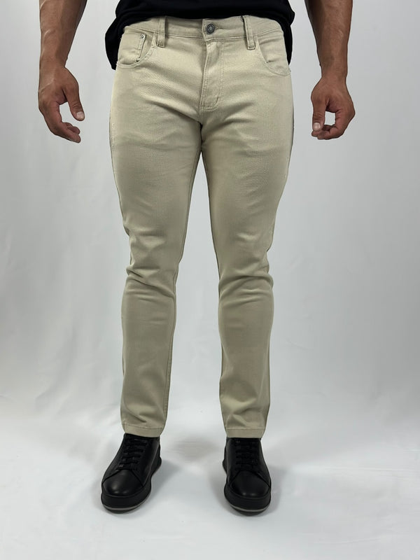 CALÇA SARJA TRADICIONAL BEGE URBO