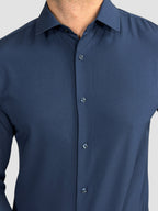 CAMISA M/L TECH SLIM FIT AZUL MARINHO ZIGMA