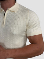 POLO TRICOT INTRECCIO CREME ZIGMA