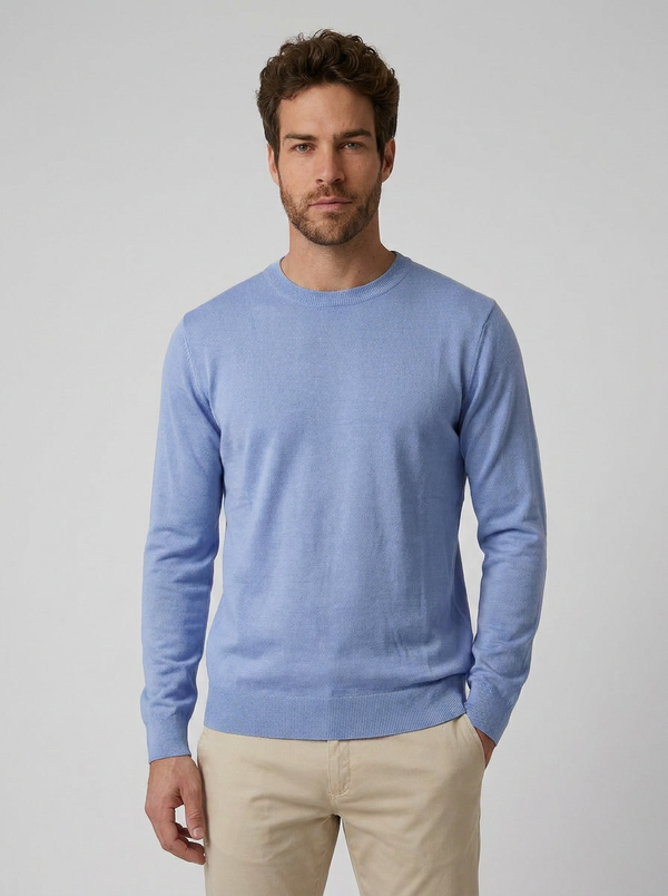 SUÉTER ESSENTIAL GOLA REDONDA AZUL CLARO ZIGMA