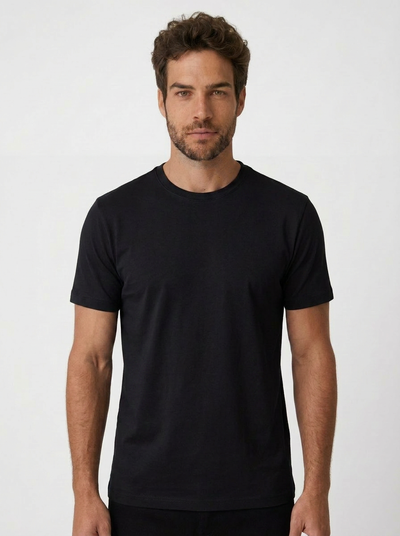 CAMISETA ESSENTIAL COTTON PREMIUM PRETA ZIGMA