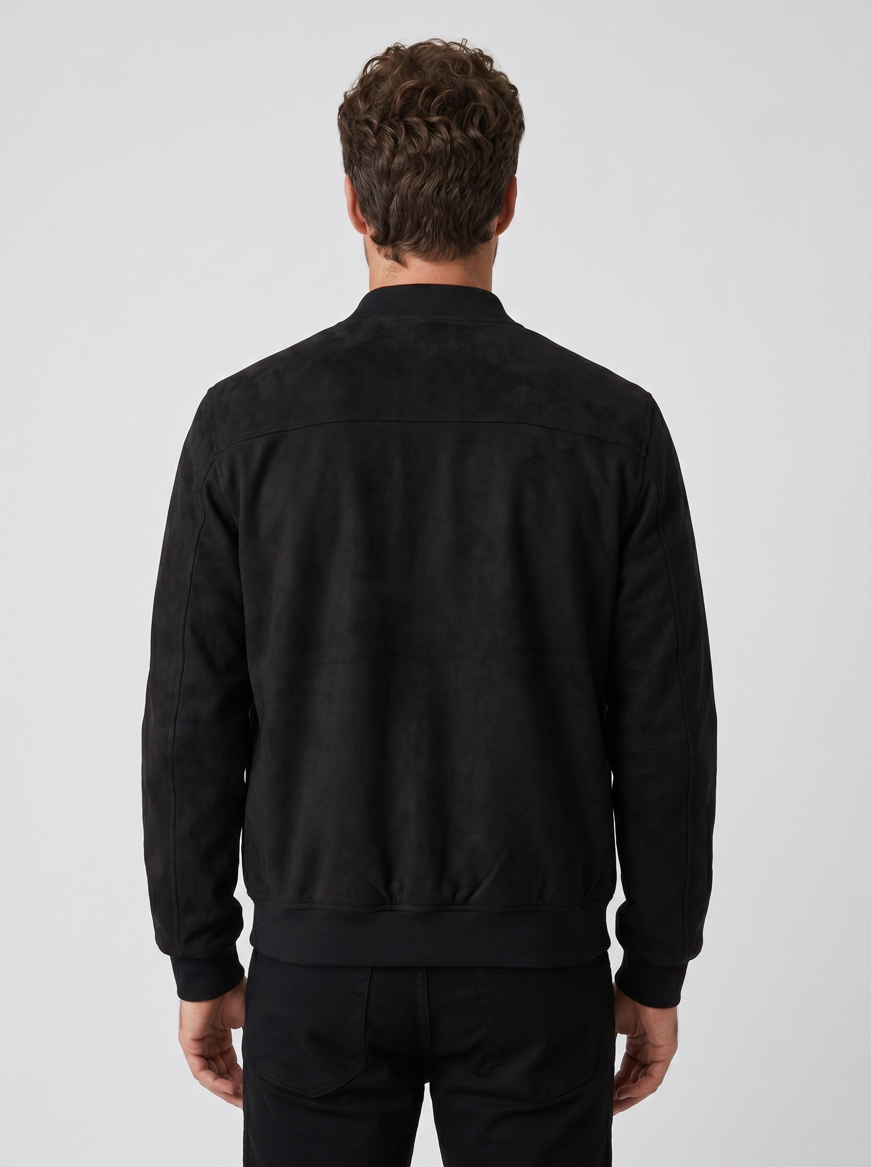 JAQUETA BOMBER SUEDE PRETA ZIGMA
