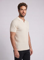 POLO V TRICOT MONACO CREME ZIGMA
