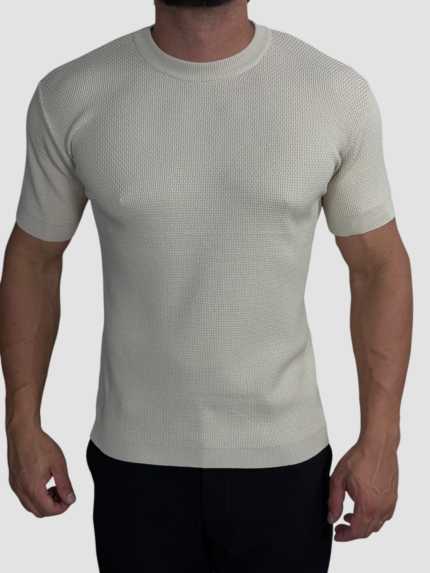 CAMISETA TRICO TEXTURE AREIA ZIGMA