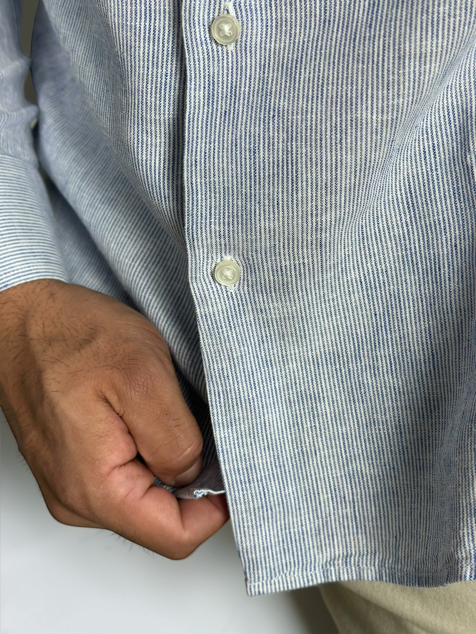 CAMISA M/L LINHO RIVIERA AZZURRA ZIGMA