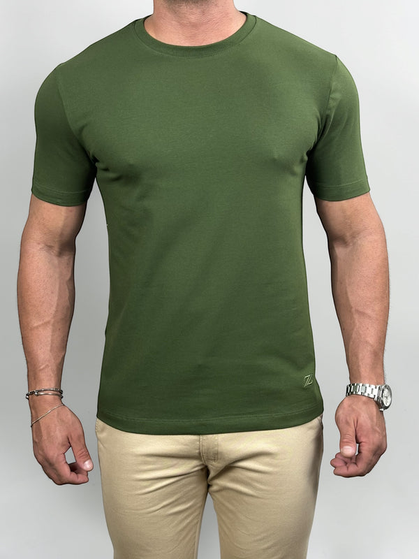 CAMISETA ESSENTIAL COTTON PREMIUM VERDE MILITAR ZIGMA
