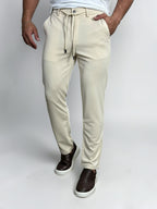 CALÇA ALF FIRENZE STRECH C/CADARÇO CREME ZIGMA
