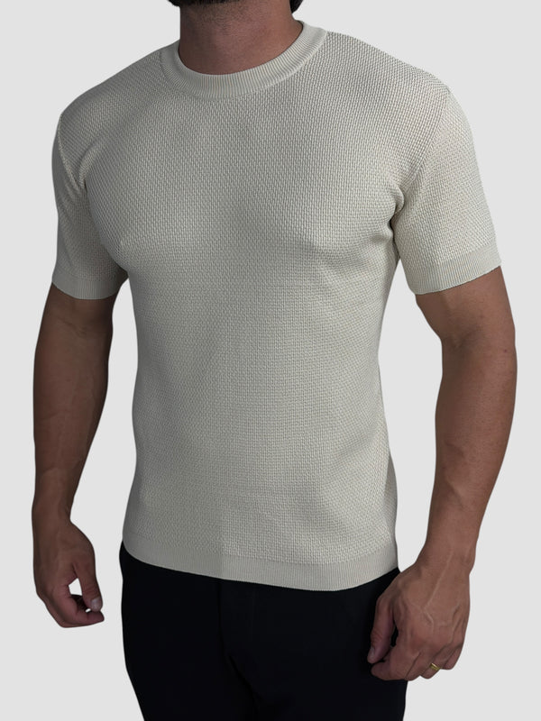 CAMISETA TRICO TEXTURE AREIA ZIGMA