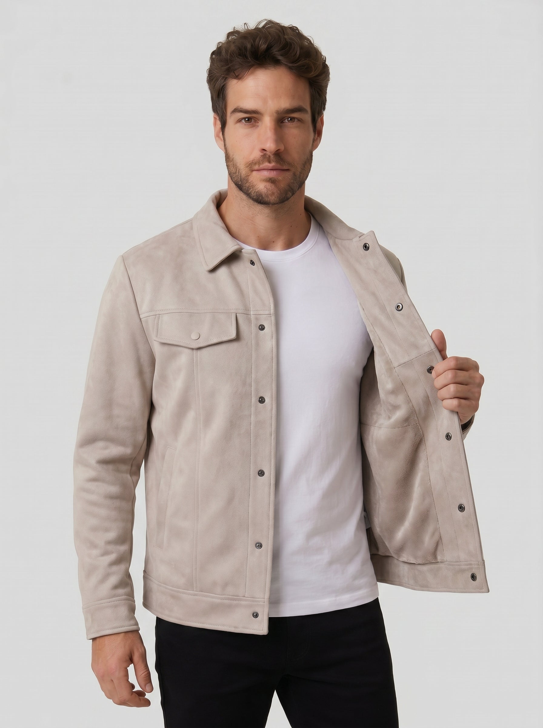 JAQUETA SUEDE SHERPA ASPEN OFF WHITE ZIGMA