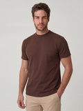 CAMISETA PIQUET SIGNATURE GOLA MEDIA MARROM ZIGMA