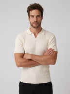POLO V TRICOT MONACO CREME ZIGMA