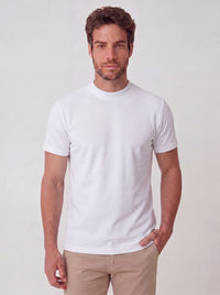 CAMISETA PIQUET SIGNATURE GOLA MEDIA BRANCA ZIGMA