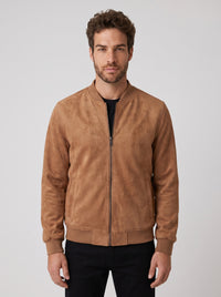 JAQUETA BOMBER SUEDE CARAMELO ZIGMA