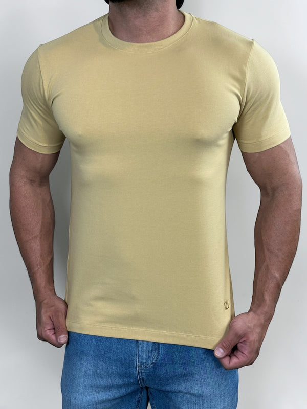 CAMISETA ESSENTIAL COTTON PREMIUM BEGE ZIGMA