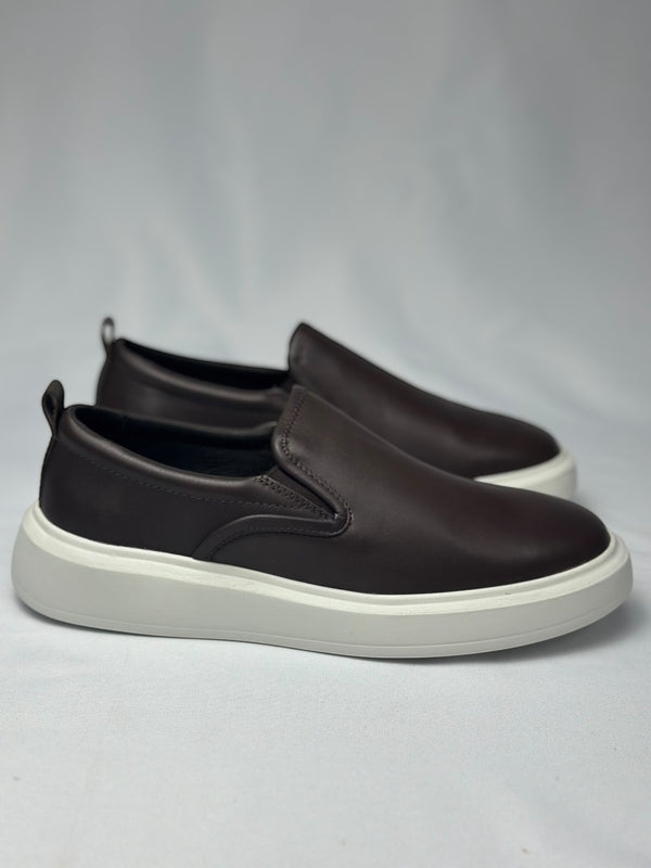 SLIP ON MILANO BROWN ZIGMA