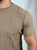 CAMISETA TRICOT RIVAGE MARROM ZIGMA