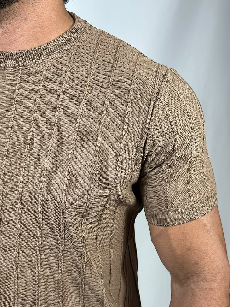 CAMISETA TRICOT RIVAGE MARROM ZIGMA
