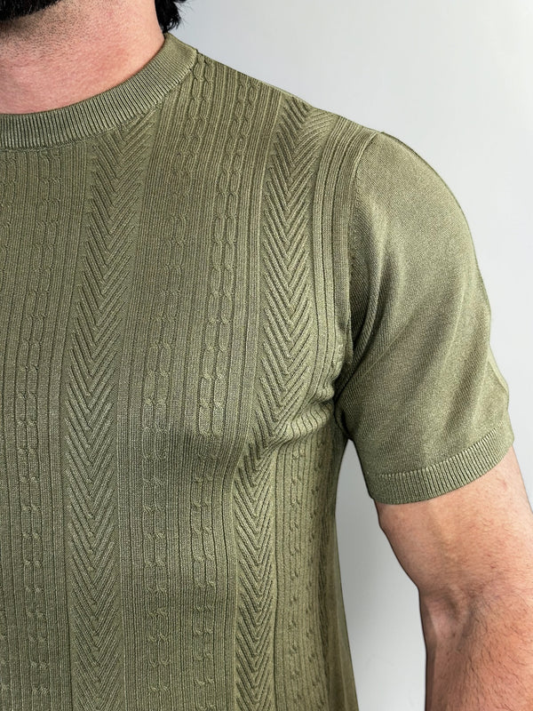 CAMISETA TRICOT MAJESTIC VERDE OLIVA  ZIGMA