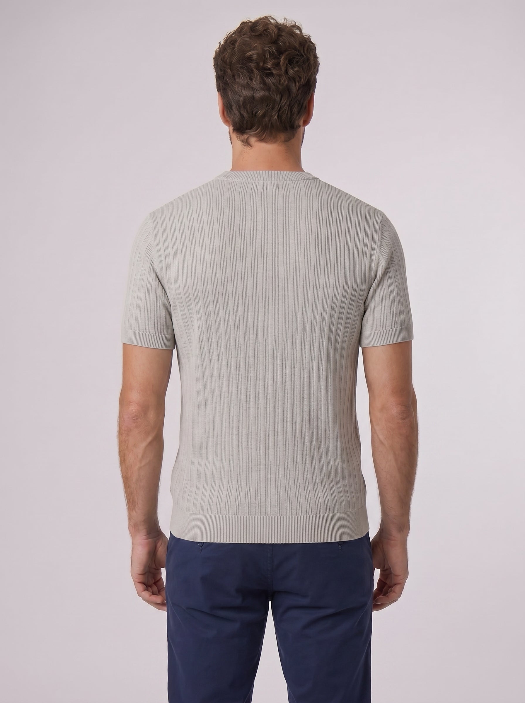CAMISETA SLIM TRICOT PORTOFINO CINZA ZIGMA