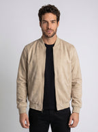 JAQUETA BOMBER SUEDE CAQUI ZIGMA