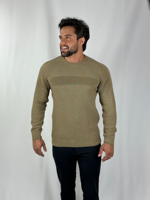 SUETER TRICOT NORD BEGE ZIGMA