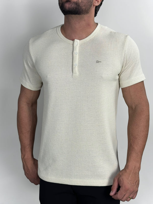 CAMISA HENLEY TRICOT HERITAGE NATURAL URBO
