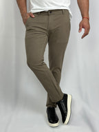 CALÇA SLIM CHINO NEW STRECH MILITAR SOFT LEE
