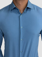 CAMISA M/L TECH SLIM FIT AZUL ZIGMA