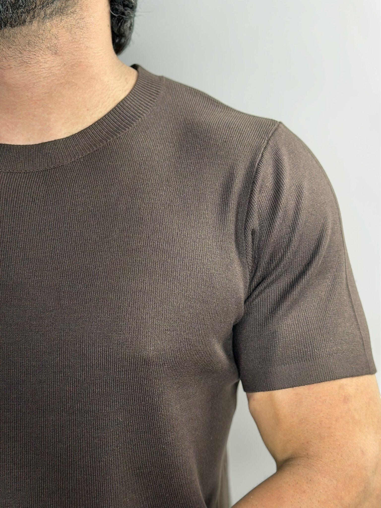 CAMISETA TRICOT SIENA SOFT MARROM ZIGMA